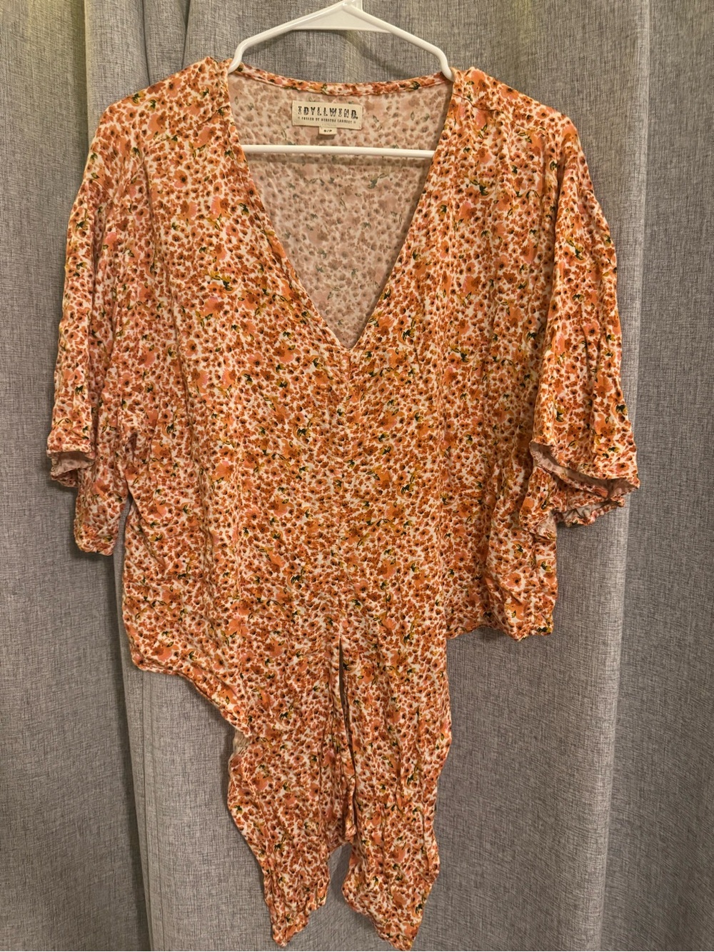 IDYLLWIND orange women’s sunny days tie top
